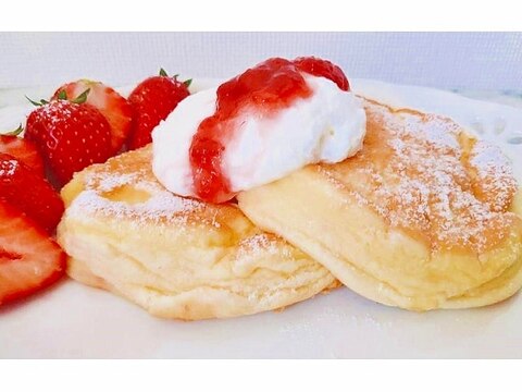 絶対ふわふわ♡スフレパンケーキ